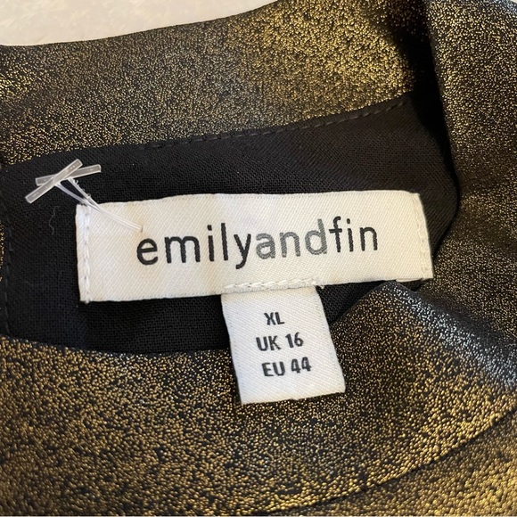 Modcloth Emily and Fin Shake and Shimmer Gold A-Line Dress - Picture 6 of 10